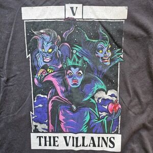 Disney Villains Tarot Card Graphic T-Shirt Ursula Maleficent‎ Hades Halloween L